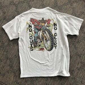 Vintage Fit for Survival Shirt Men's XL White Skate BMX Scarecrow Grunge 90s